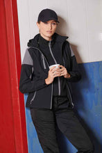 Lade das Bild in den Galerie-Viewer, Softshell Damen Activwear Prime Schwarz Grau