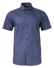 Lade das Bild in den Galerie-Viewer, Hemd Navy kurzarm "Yello Bow" Easy Care