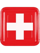 Lade das Bild in den Galerie-Viewer, 6 Quadratische Teller 23cm Schweiz