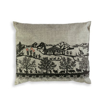 Lade das Bild in den Galerie-Viewer, ARVEN-KISSEN Linen beige Scherenschnitt by Esther Gerber