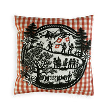 Charger l'image dans la galerie, ARVEN-KISSEN MINI Vichy rot Scherenschnitt by Esther Gerber