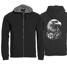 Carica l'immagine nel visualizzatore di Gallery, Kapuzenjacke mit Steinadler, Schwarz, Rücken