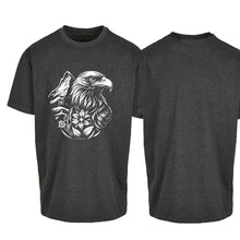 Carica l'immagine nel visualizzatore di Gallery, Oversize T-Shirt Steinadler mit Matterhorn, Grau, Brust gross