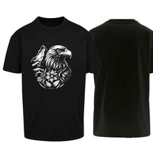 Carica l'immagine nel visualizzatore di Gallery, Oversize T-Shirt Steinadler mit Matterhorn, Schwarz, Brust gross