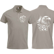 Lade das Bild in den Galerie-Viewer, Polo mit Steinadler und Matterhorn, Silber, Brust & Rücken