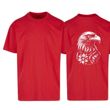Charger l'image dans la galerie, Oversize T-Shirt Steinadler, Rot, Rücken gross