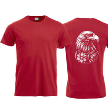 Lade das Bild in den Galerie-Viewer, T-Shirt Adler, Rot, Rücken gross