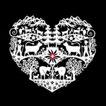 Lade das Bild in den Galerie-Viewer, Scherenschnitt Alpenherz