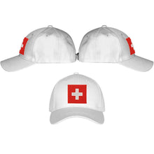 Lade das Bild in den Galerie-Viewer, Baseball Cap Weiss mit Schweizerkreuz