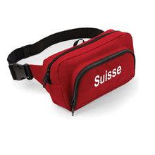 Lade das Bild in den Galerie-Viewer, Bauchtasche Organiser 2.0, Rot mit Text Suisse