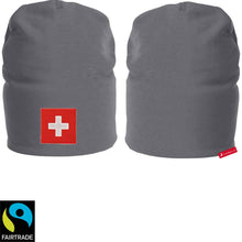 Lade das Bild in den Galerie-Viewer, Beanie Grau mit Schweizerkreuz