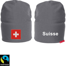 Lade das Bild in den Galerie-Viewer, Beanie Grau mit Schweizerkreuz, Suisse