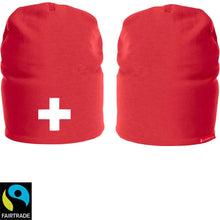 Lade das Bild in den Galerie-Viewer, Beanie Rot mit Schweizerkreuz