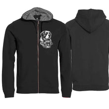 Lade das Bild in den Galerie-Viewer, Kapuzenjacke mit Bernhardiner, Schwarz, Brust klein