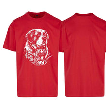 Lade das Bild in den Galerie-Viewer, Oversize T-Shirt Bernhardiner, Rot, Brust gross