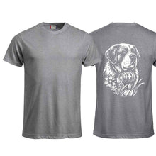 Lade das Bild in den Galerie-Viewer, Bernhardiner-T-Shirt, Grau, Rücken gross