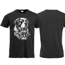 Lade das Bild in den Galerie-Viewer, Bernhardiner-T-Shirt, Schearz, Brust gross