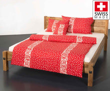 Lade das Bild in den Galerie-Viewer, Bettwaesche Swiss made Duvet Scherenschnitt Rot