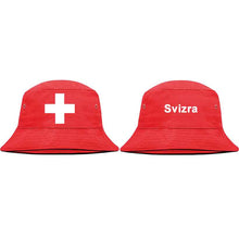 Lade das Bild in den Galerie-Viewer, Bucket (Fischer) Hut, Schweizerkreuz, Svizra