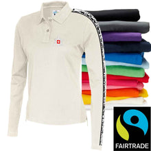 Lade das Bild in den Galerie-Viewer, Langarm Polo Damen in 14 Farben, Fairtrade