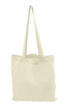 Lade das Bild in den Galerie-Viewer, Baumwoll Tasche mit langen Henkel Natur