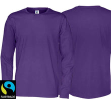 Lade das Bild in den Galerie-Viewer, Herren T-Shirt Langarm Violette, Fairtrade Zertifiziert.