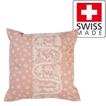 Lade das Bild in den Galerie-Viewer, Dekokissen Scherenschnitt Swiss Made Rosa