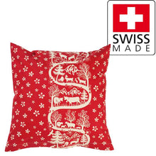 Lade das Bild in den Galerie-Viewer, Dekokissen Scherenschnitt Swiss Made Rot