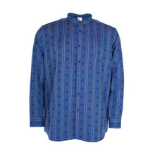 Lade das Bild in den Galerie-Viewer, Edelweiss Hemd langarm Stehkragen Dunkelblau