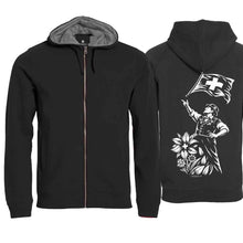 Lade das Bild in den Galerie-Viewer, Kapuzenjacke Fahnenschwinger, Schwarz, Rücken