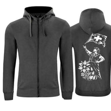 Lade das Bild in den Galerie-Viewer, Kapuzenjacke Fahnenschwinger, Anthrazit, Rücken