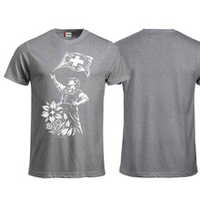 Lade das Bild in den Galerie-Viewer, T-Shirt Fahnenschwinger, graumeliert, Brust gross