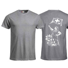 Lade das Bild in den Galerie-Viewer, T-Shirt Fahnenschwinger, graumeliert, Rücken