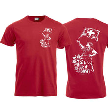 Lade das Bild in den Galerie-Viewer, T-Shirt Fahnenschwinger, Rot, Brust gross + Rücken