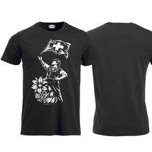 Lade das Bild in den Galerie-Viewer, T-Shirt Fahnenschwinger, Schwarz, Brust gross