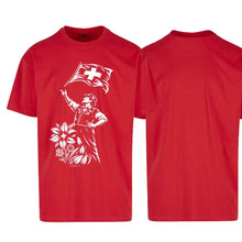 Lade das Bild in den Galerie-Viewer, Oversize T-Shirt Fahnenschwinger, Rot, Brust gross