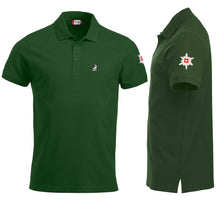 Carica l'immagine nel visualizzatore di Gallery, Polo Flaschengrün mit Logo und Edelweiss