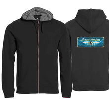 Lade das Bild in den Galerie-Viewer, Kapuzenjacke Schwarz, Graubünden Wappen / Schild