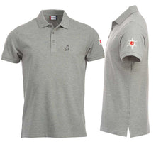 Lade das Bild in den Galerie-Viewer, Polo Graumeliert mit Logo und Edelweiss
