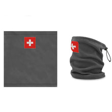 Lade das Bild in den Galerie-Viewer, Halswärmer / Nackenwärmer in Grau, Schweizerkreuz