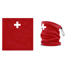 Lade das Bild in den Galerie-Viewer, Halswärmer / Nackenwärmer in Rot, Schweizerkreuz
