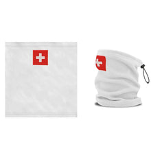 Lade das Bild in den Galerie-Viewer, Halswärmer / Nackenwärmer in Weiss, Schweizerkreuz
