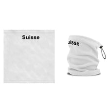 Lade das Bild in den Galerie-Viewer, Halswärmer / Nackenwärmer in Weiss, Text Suisse