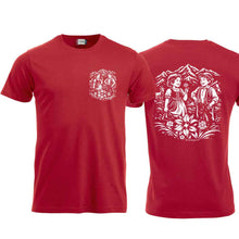 Lade das Bild in den Galerie-Viewer, T-Shirt Heidi & Peter, Rot, Vorne gross & hinten
