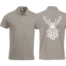 Lade das Bild in den Galerie-Viewer, Polo mit Hirsch, Silber, Rücken gross