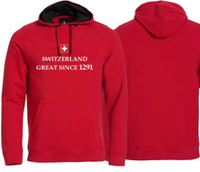 Lade das Bild in den Galerie-Viewer, Hoodie "Switzerland great since 1291", gestickt