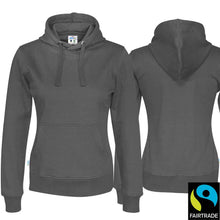 Lade das Bild in den Galerie-Viewer, Hoodie Women Bio-Fair Grau Fairtrade