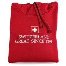 Lade das Bild in den Galerie-Viewer, Hoodie "Switzerland great since 1291", gestickt