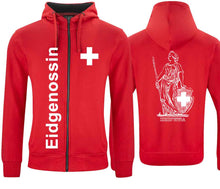 Lade das Bild in den Galerie-Viewer, Kapuzenjacke mit Helvetia mit Text Eidgneossin