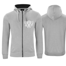 Lade das Bild in den Galerie-Viewer, Kapuzenjacke Grau mit Schweizer Kuh